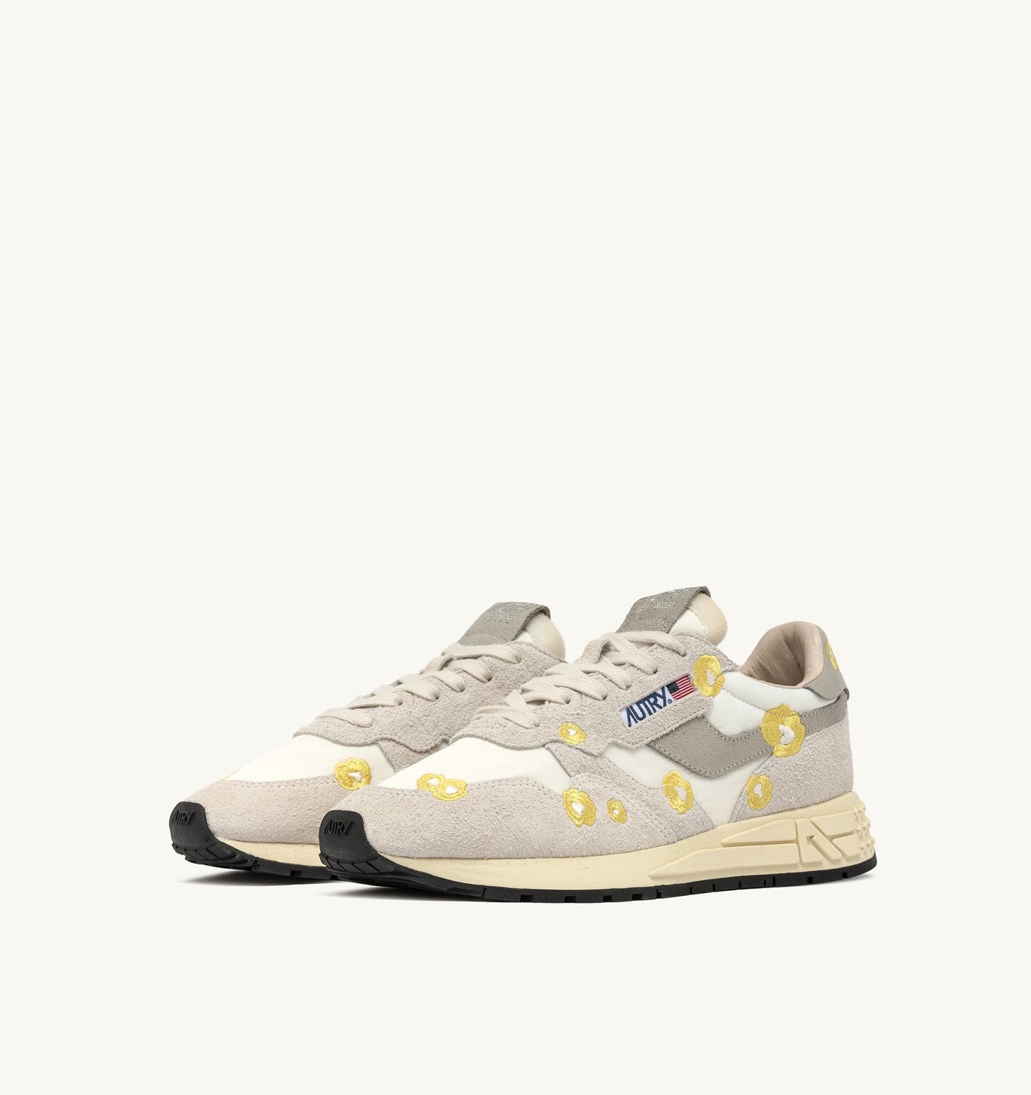 SNEAKERS REELWIND LOW GESTICKT FARBE WEISS UND BUTTERCUP