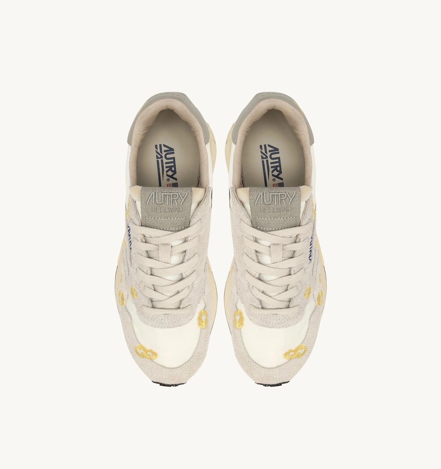 SNEAKERS REELWIND LOW GESTICKT FARBE WEISS UND BUTTERCUP